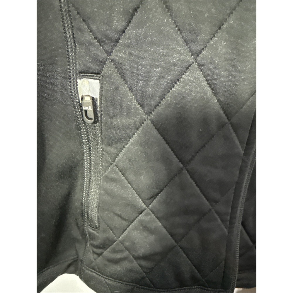 Lolë Womens Quilted Jacket Small Black 1/4 Zip Running Jogging Active Pullover - Picture 8 of 15